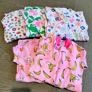 Hanna Andersson 5 organic cotton sleeper lot